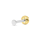 16 Gauge Gold Zodiac Threaded Stud with Titanium Closure