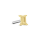 16 Gauge Gold Zodiac Threaded Stud with Titanium Closure