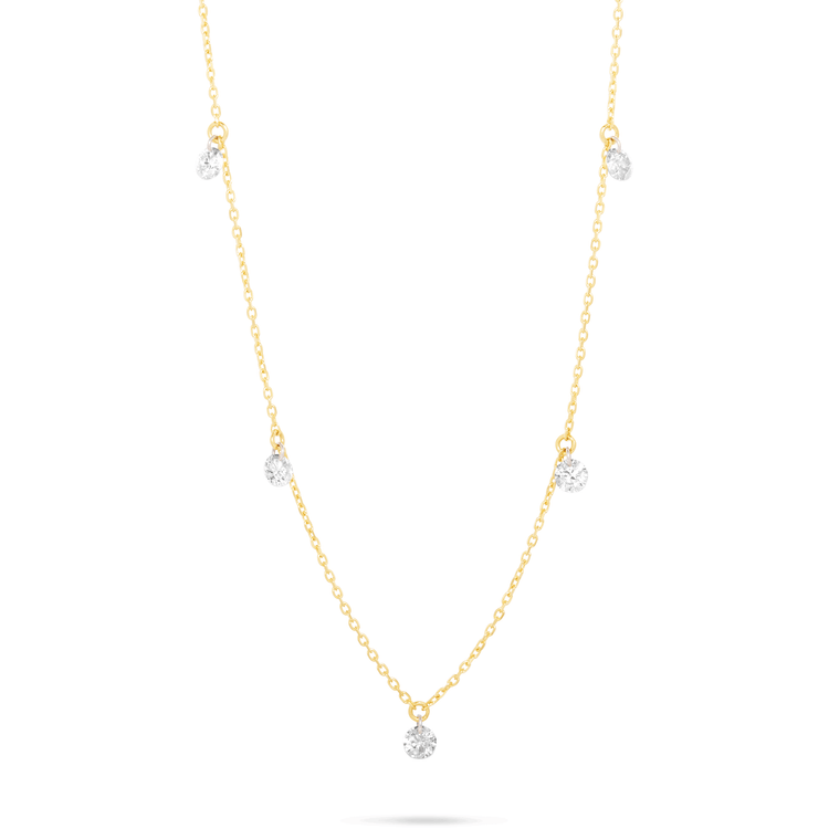 Five diamond necklace top