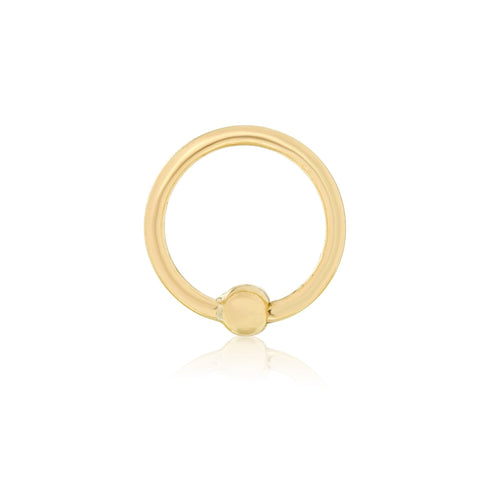 Gold 7/16" Fixed Bead Ring