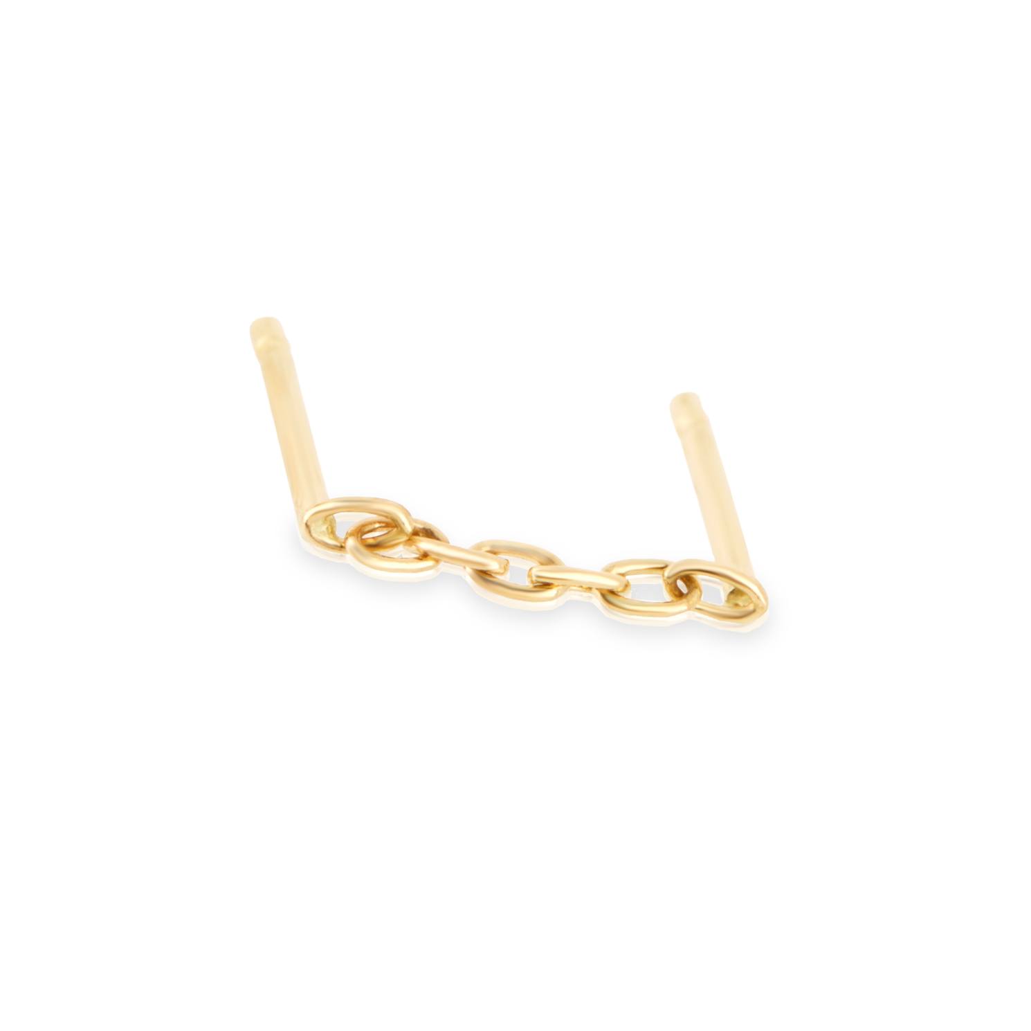 7mm Chain Double Piercing Stud – STONE AND STRAND