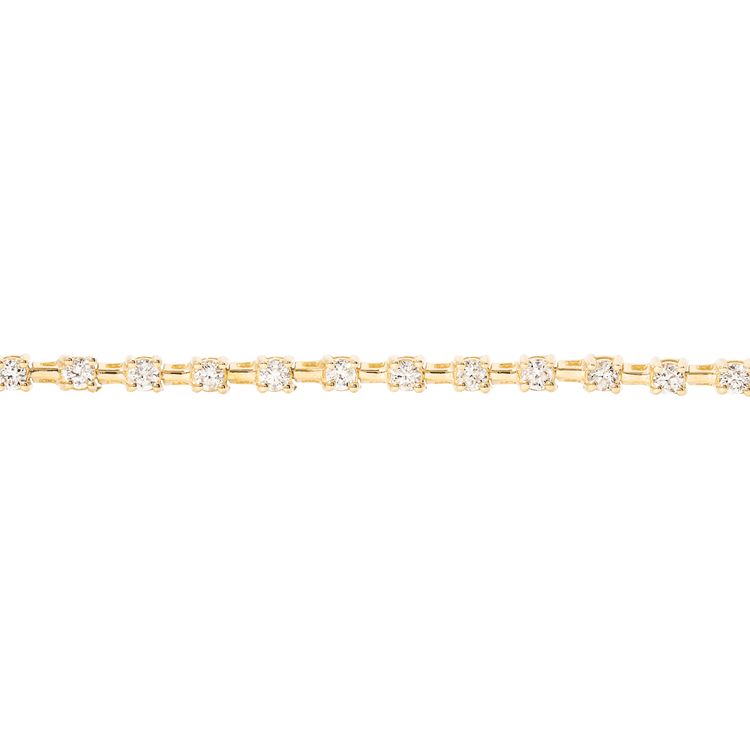 Stone and Strand 14K Yellow Gold Ace Diamond Tennis Bracelet Close Up Image