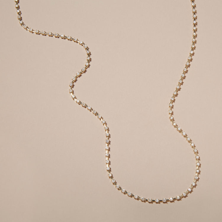 Ace Diamond Tennis Necklace