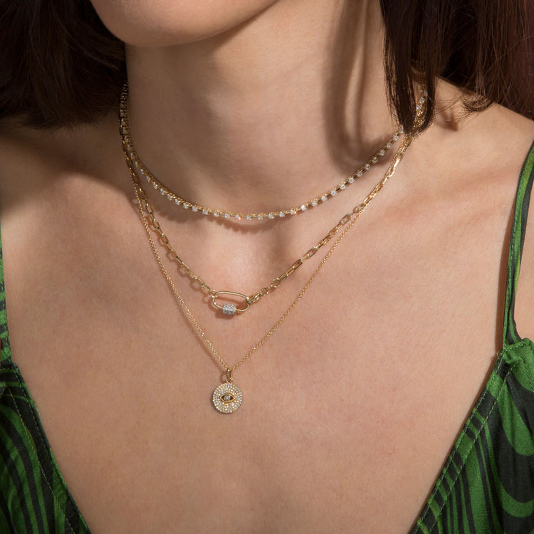 Ace Diamond Tennis Necklace