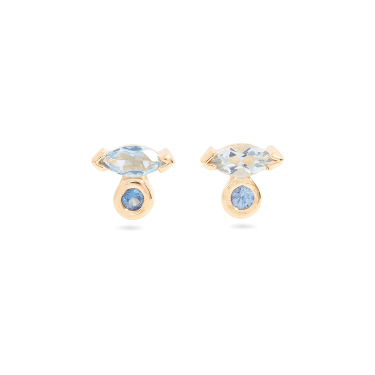 blue sapphire stud earrings