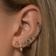 Marquise Aquamarine and Sapphire Studs