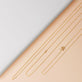 Still life image of Tiny Asymmetric Initial Necklace with Stone and Strand solid gold jewelry