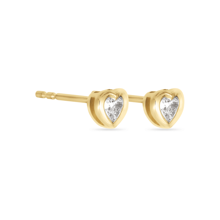 Baby Heart Diamond Studs