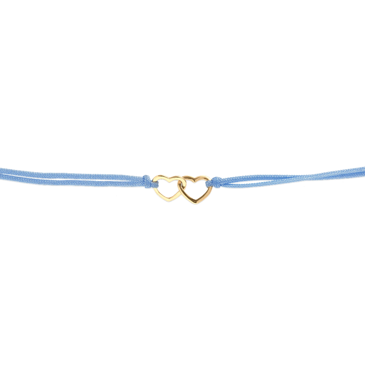 Stone and Strand 14K Yellow Gold Baby Blue BFFL Bracelet Close Up Image
