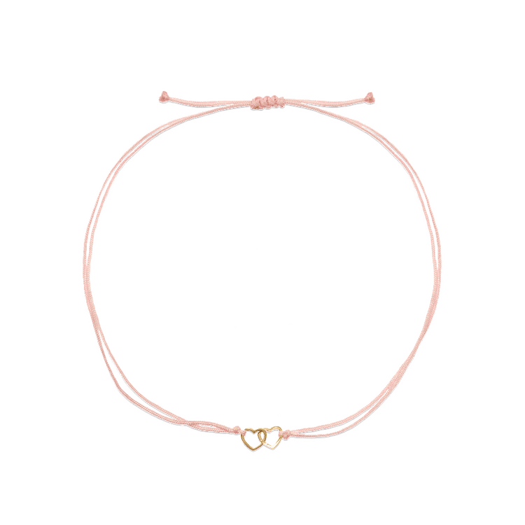 Stone and Strand 14K Yellow Gold Baby Pink BFFL Bracelet Front Image