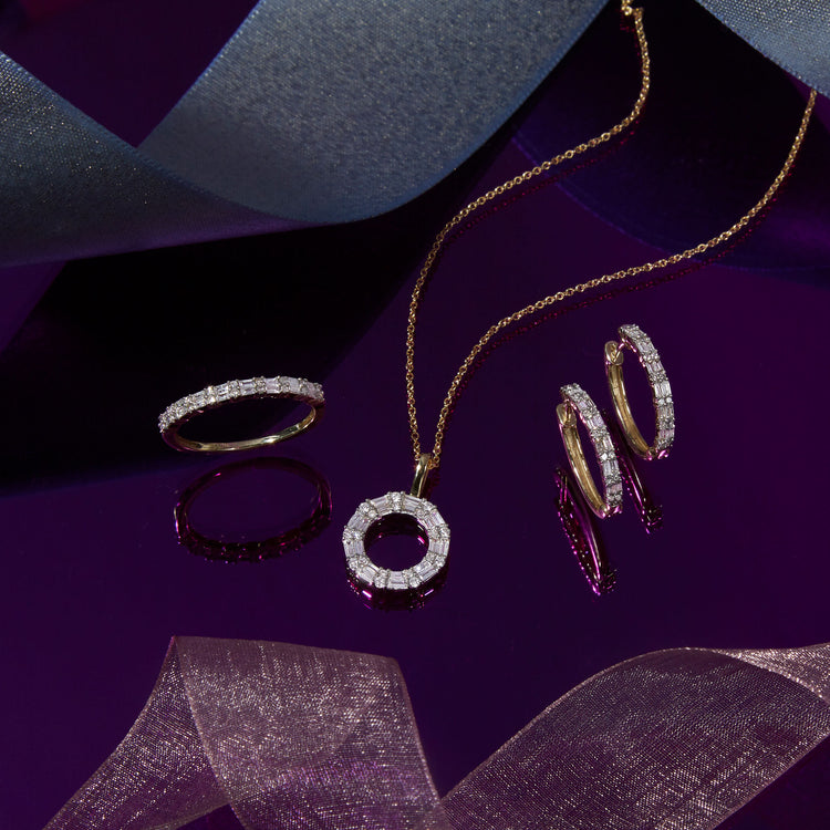 送料関税込★STONE AND STRAND★10Kイエローゴールドネックレス STONE AND STRAND 10Kイエローゴールド&ダイヤモンド ネックレス