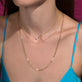 Baguette Dangle Bead Chain Necklace