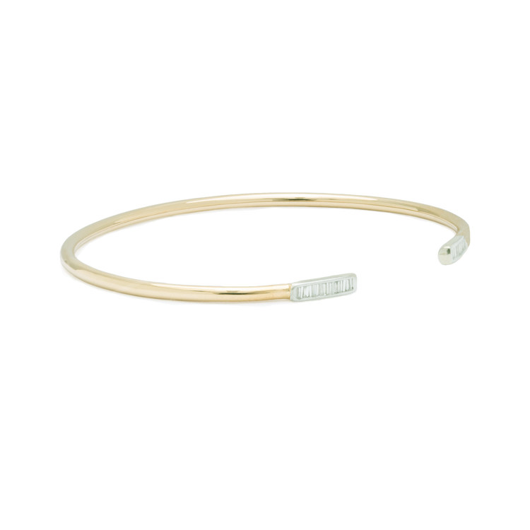Baguette Diamond Line Cuff