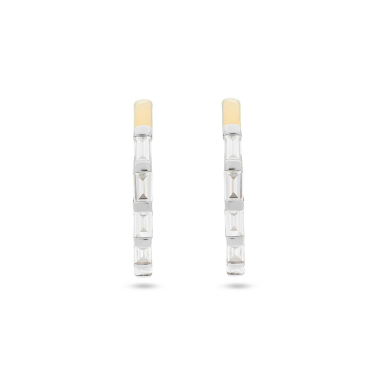 Baguettes For Eternity Huggie Earrings