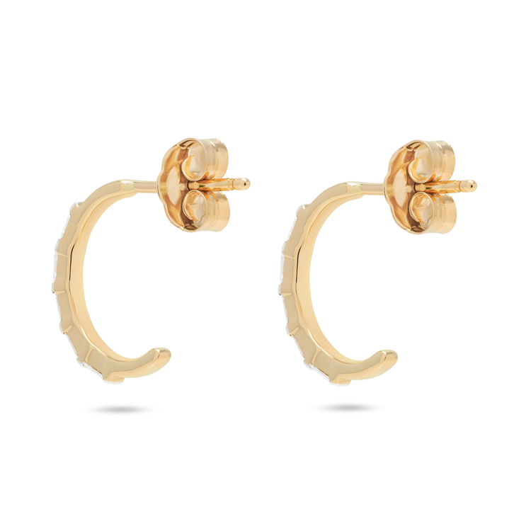 Baguettes For Eternity Huggie Earrings
