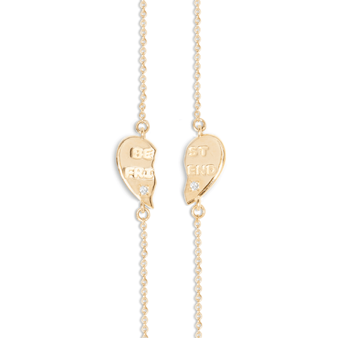 Stone and Strand 10K Yellow Gold Gold Bestie Bracelets Close Up Image