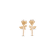 Stone and Strand 14K Yellow Gold Blooming Diamond Flower Studs Rear Image
