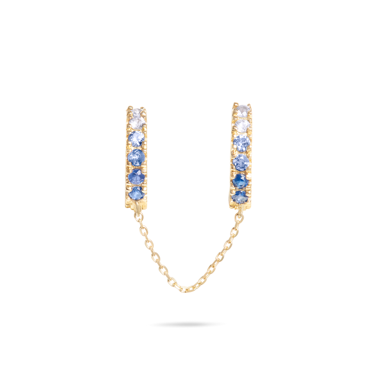 Blue Ombre Double Huggie