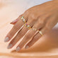 Princess Blue Sapphire Candy Bar Ring