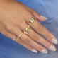Princess Blue Sapphire Candy Bar Ring