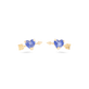 Stone and Strand 10K Yellow Gold Blue Sapphire Valentine Studs Front Image