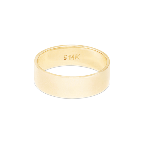 Stone and Strand 14K Yellow Gold Bold Cigar Band Front Image