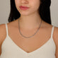 Image of Sterling Silver Bold Curbside Necklace on Models Neck