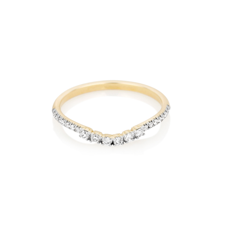 Bold Diamond Pave Curve Band