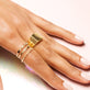 Bold Gold Plated Signet Ring