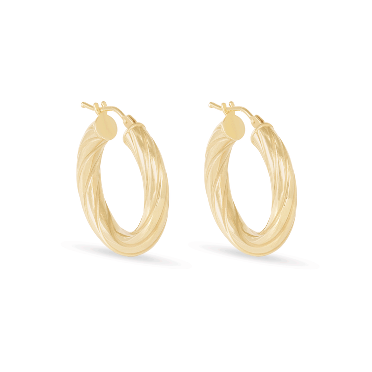 Bold Gold Twist Hoops