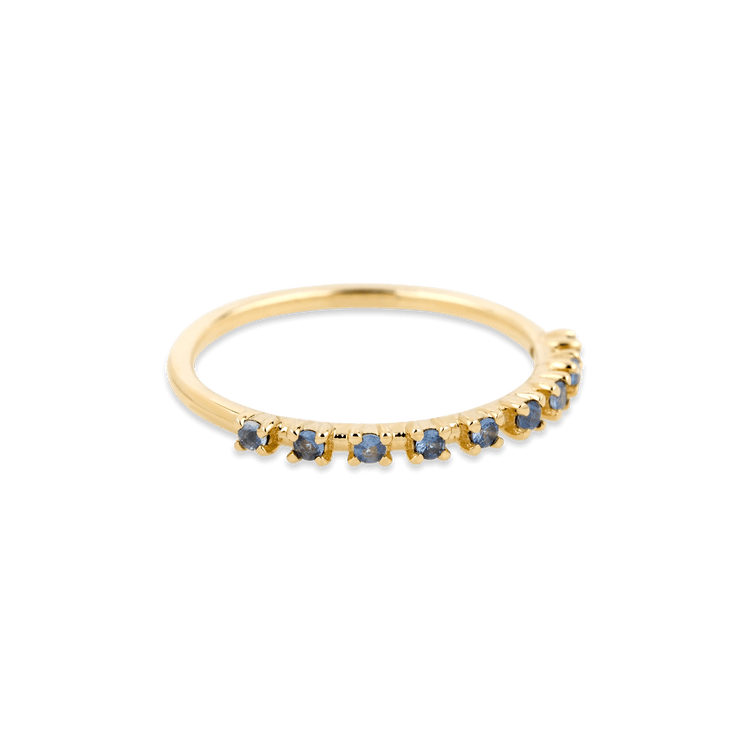 Bold Nine Blue Sapphire Band