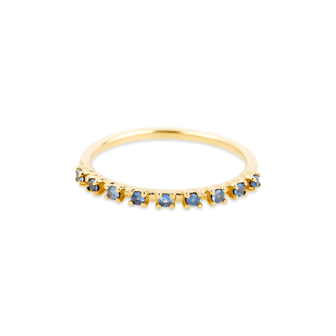 Bold Nine Blue Sapphire Band