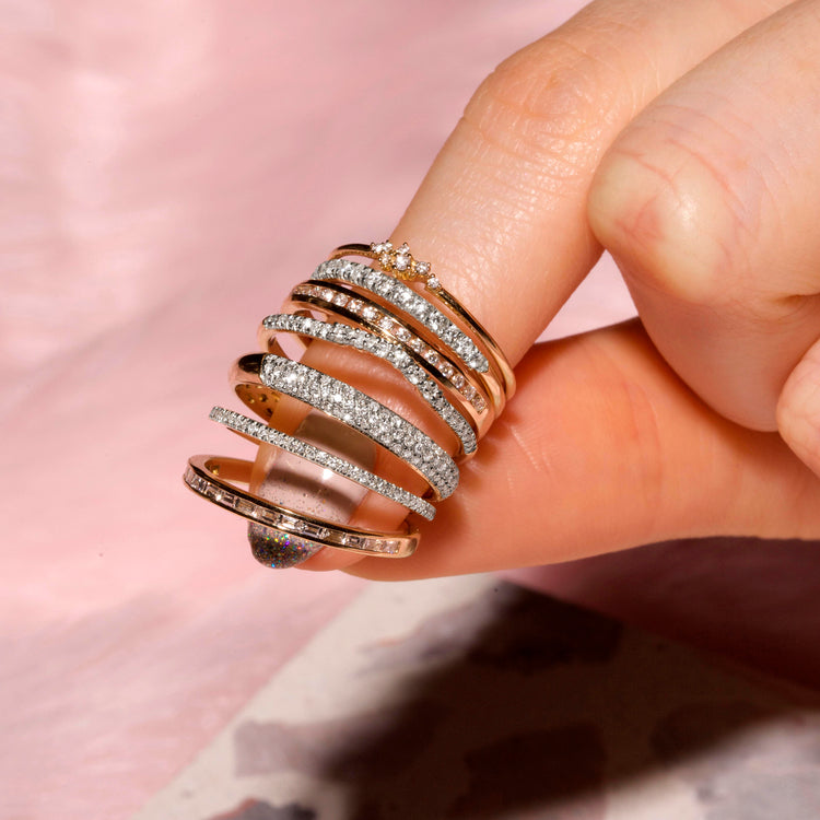 Bold Pave White Diamond Band