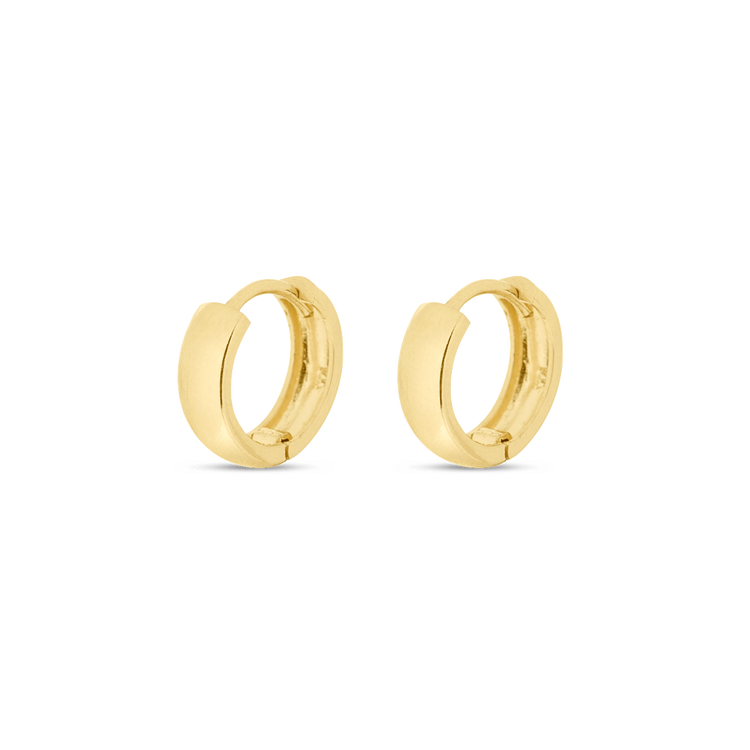 Stone and Strand 14K Yellow Gold Bold Gold Huggie Earring Side Pair Image