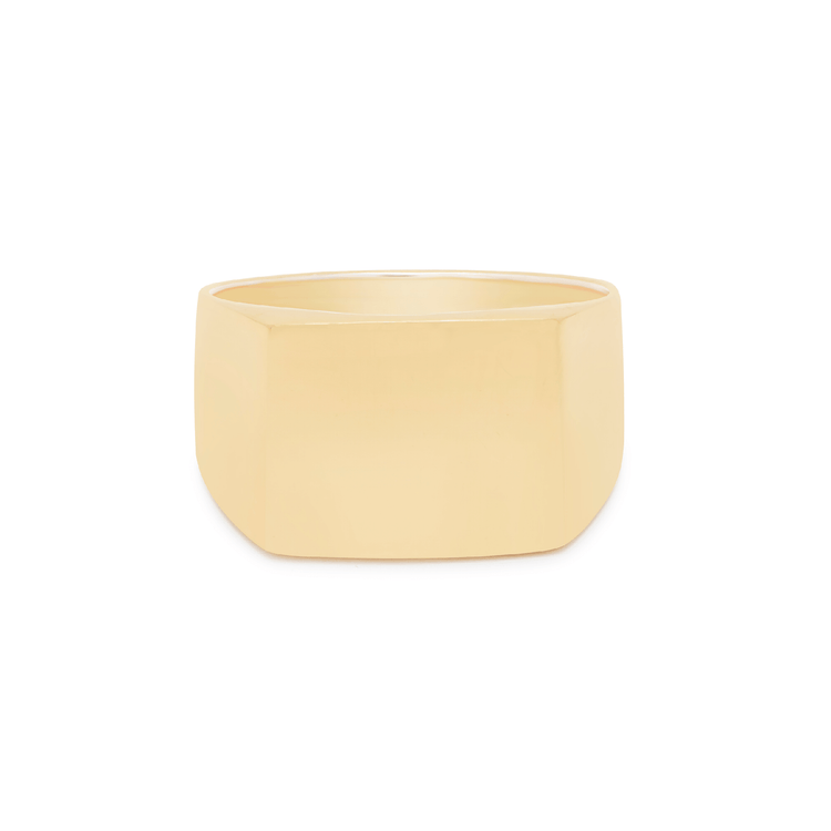Bold Gold Plated Signet Ring