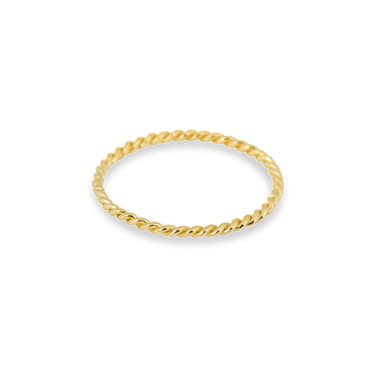 Bold Gold Twist Ring