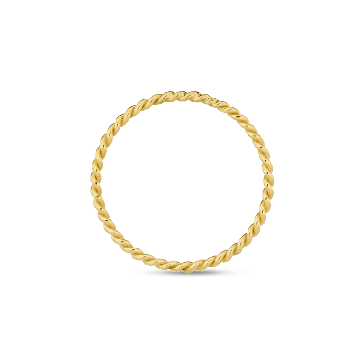 Stone and Strand 10K Yellow Gold Bold Gold Twist Ring Front Image