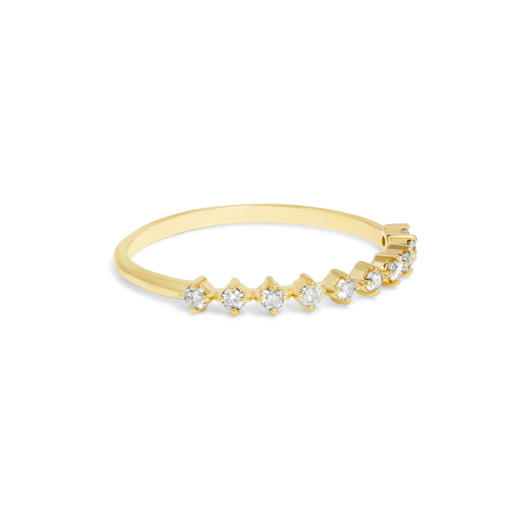 Stone and Strand 10K Yellow Gold Bright Lights Diamond Band Side Image