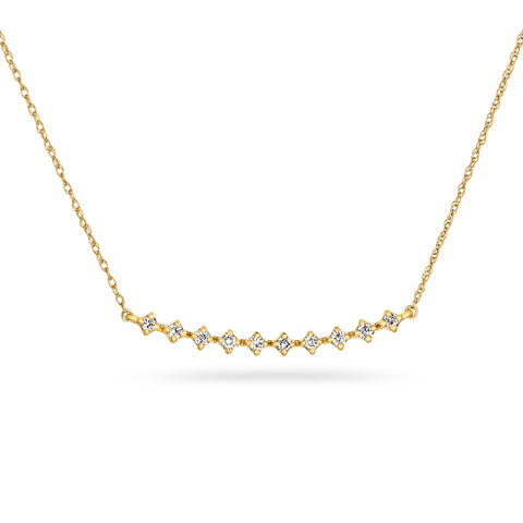 Stone and Strand 14K Yellow Gold Bright Lights Diamond Necklace Close Up Image