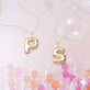 Bubble Tea Initial Necklace