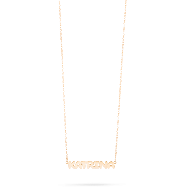 Stone and Strand 10K Yellow Gold Bubble Tea Name Necklace Image
