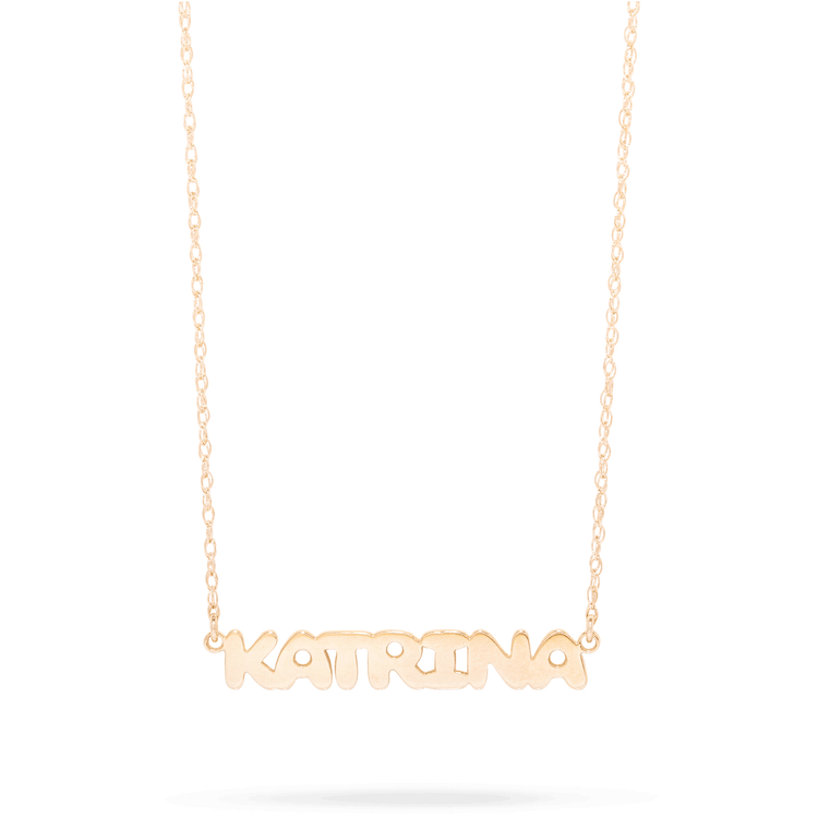 Bubble font name necklace