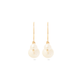 Stone and Strand 10K Yellow Gold Buddy Pearl Hook Earrings Front Image