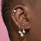 Image of 10K Yellow Gold Buddy Pearl Hook Earrings with Stone and Strand Earrings