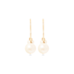 Stone and Strand 10K Yellow Gold Buddy Pearl Hook Earrings Rear Image