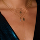 Birthstone And Diamond Pendant Necklace