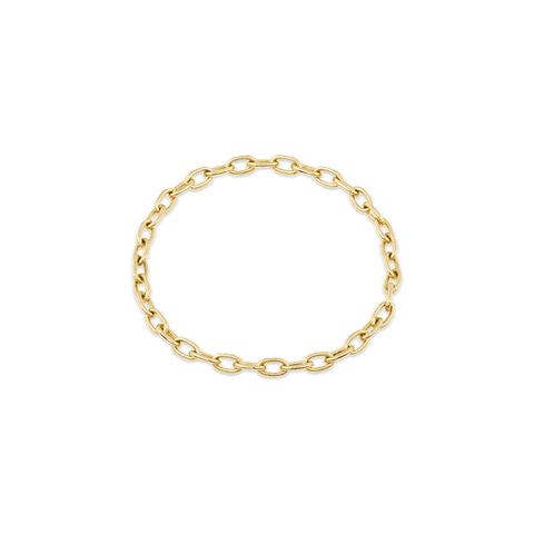 Stone and Strand 14K Yellow Gold Cable Chain Ring Front Image