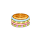 Multi-colored stacking bands