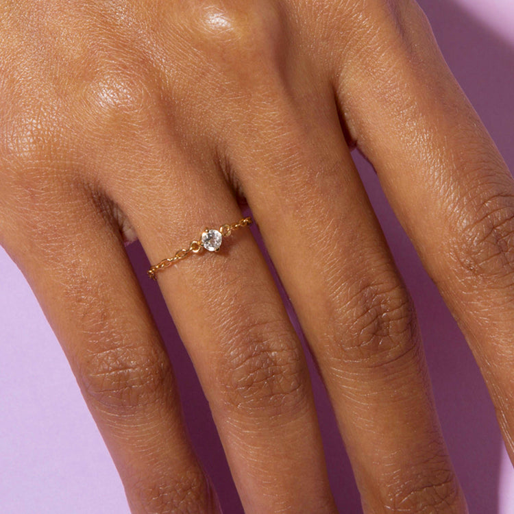 Chain Reaction Topaz Ring