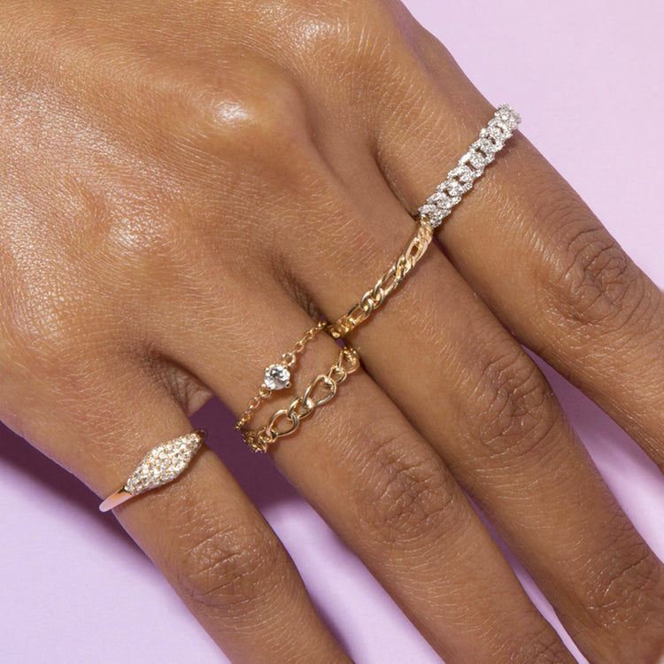 Chain Reaction Topaz Ring